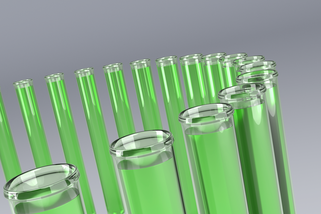 Close-up Transparent Test Tubes with Green Chemical Solution - Download Free Stock Images Pikwizard.com