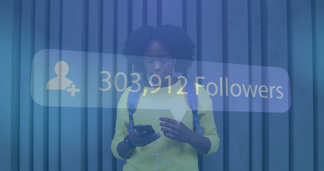 Social Media Influence Concept with Smartphone and Follower Counter