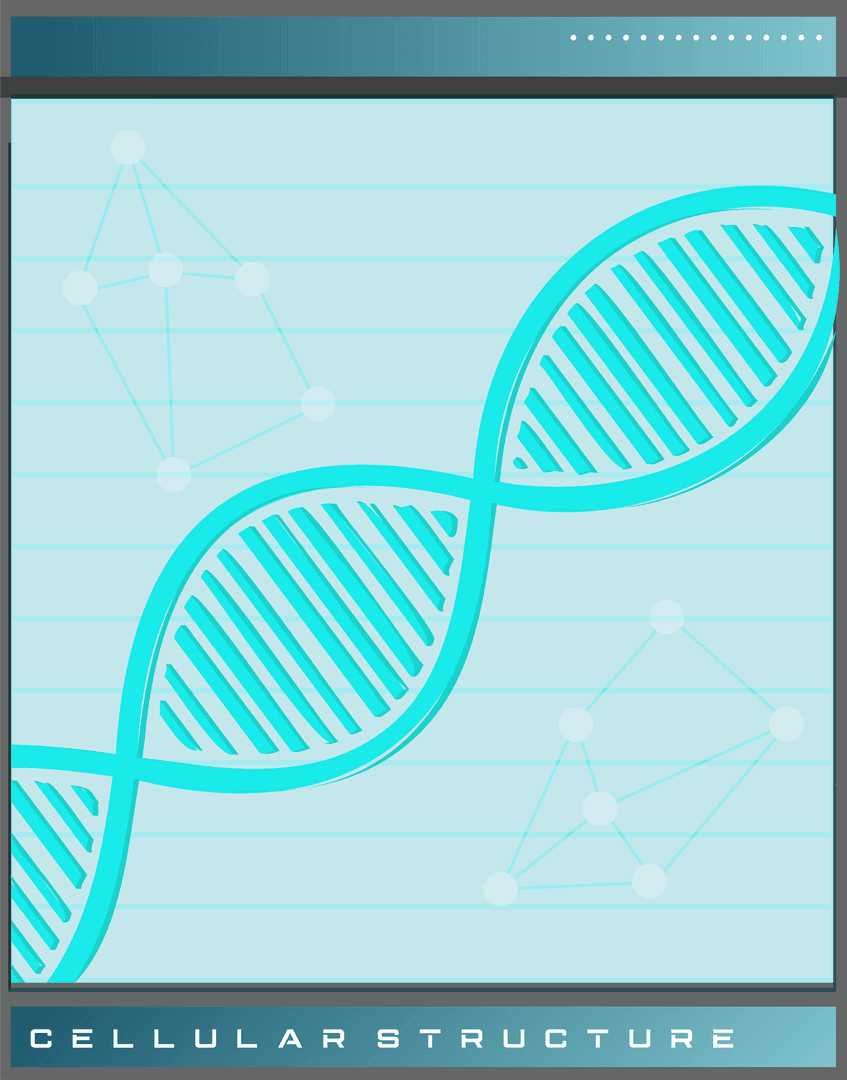 Transparent DNA Helix with Molecular Nodes on Grid Background