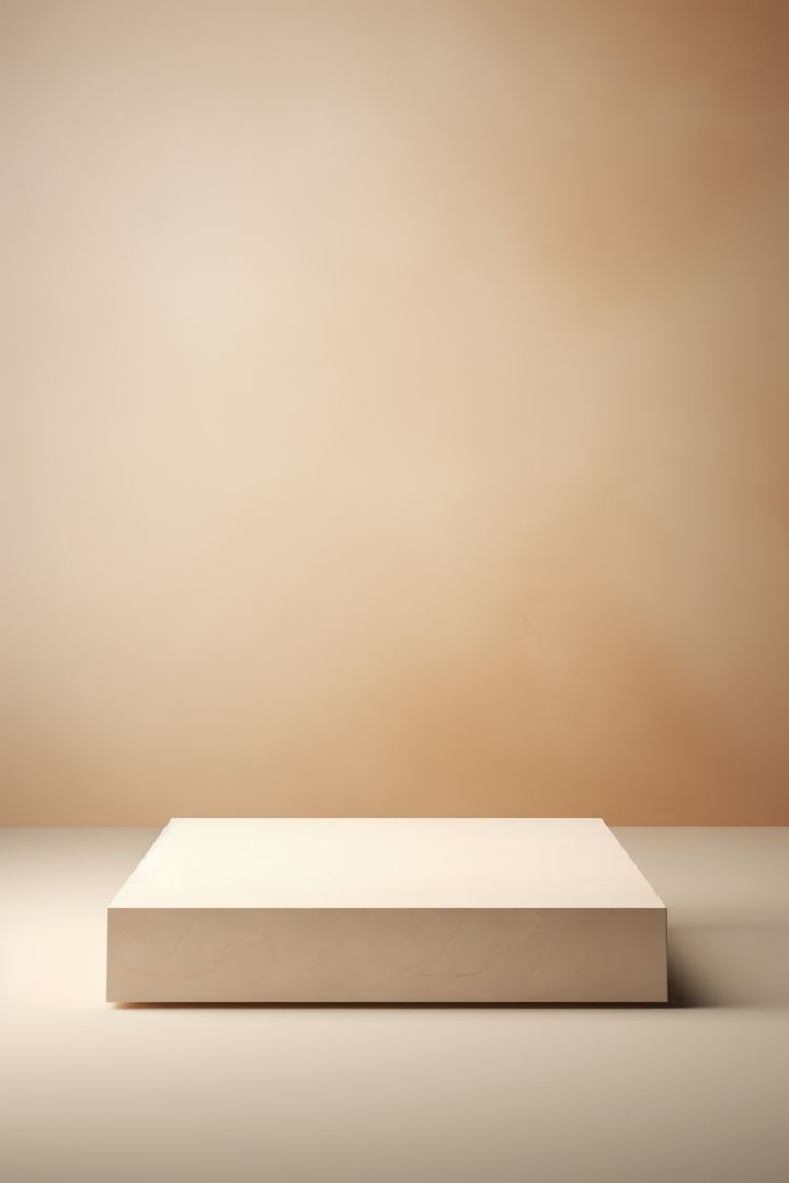 Minimalist Wooden Display Platform with Neutral Background - Free Images, Stock Photos and Pictures on Pikwizard.com