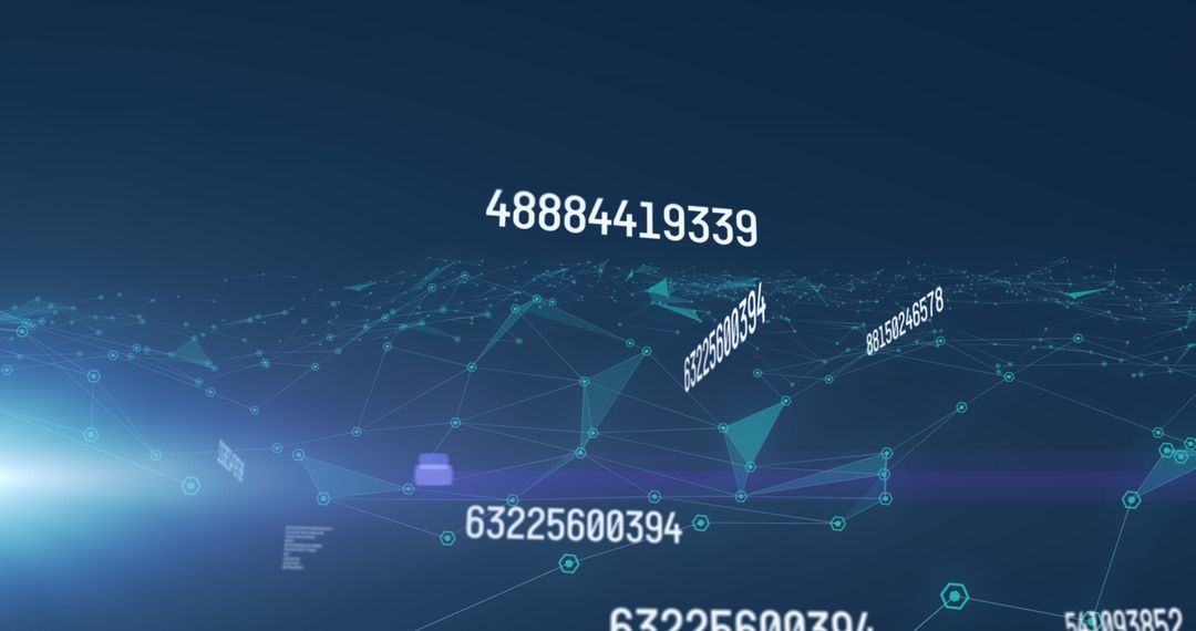 Dynamic Numbers on Networking Plexus Background