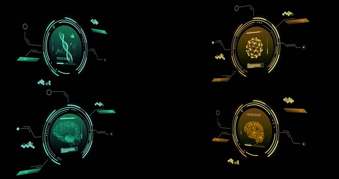 Modern Digital Data Processing and Science Technology Concept
