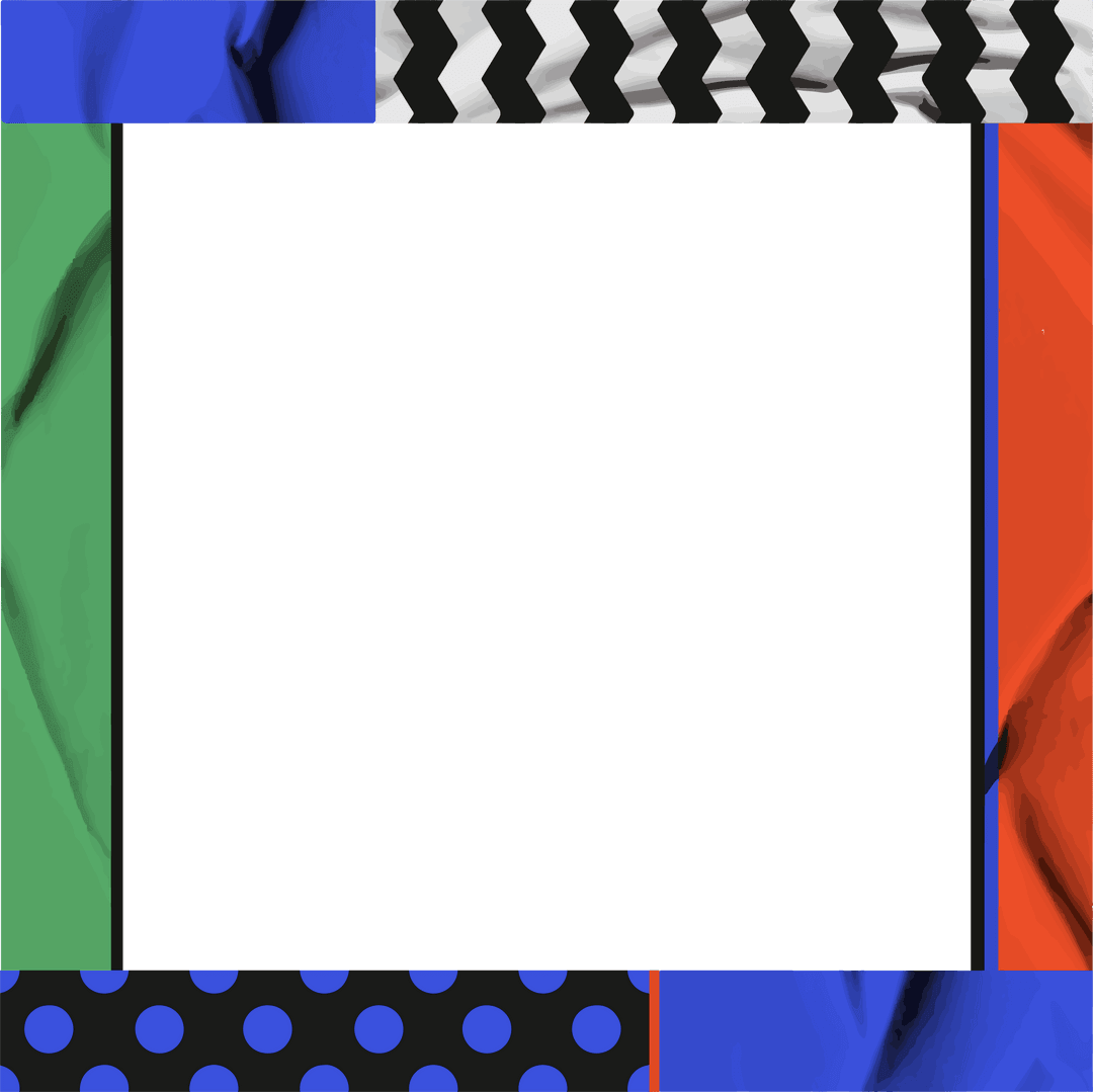 Vibrant Transparent Geometric Pattern & Frame Design