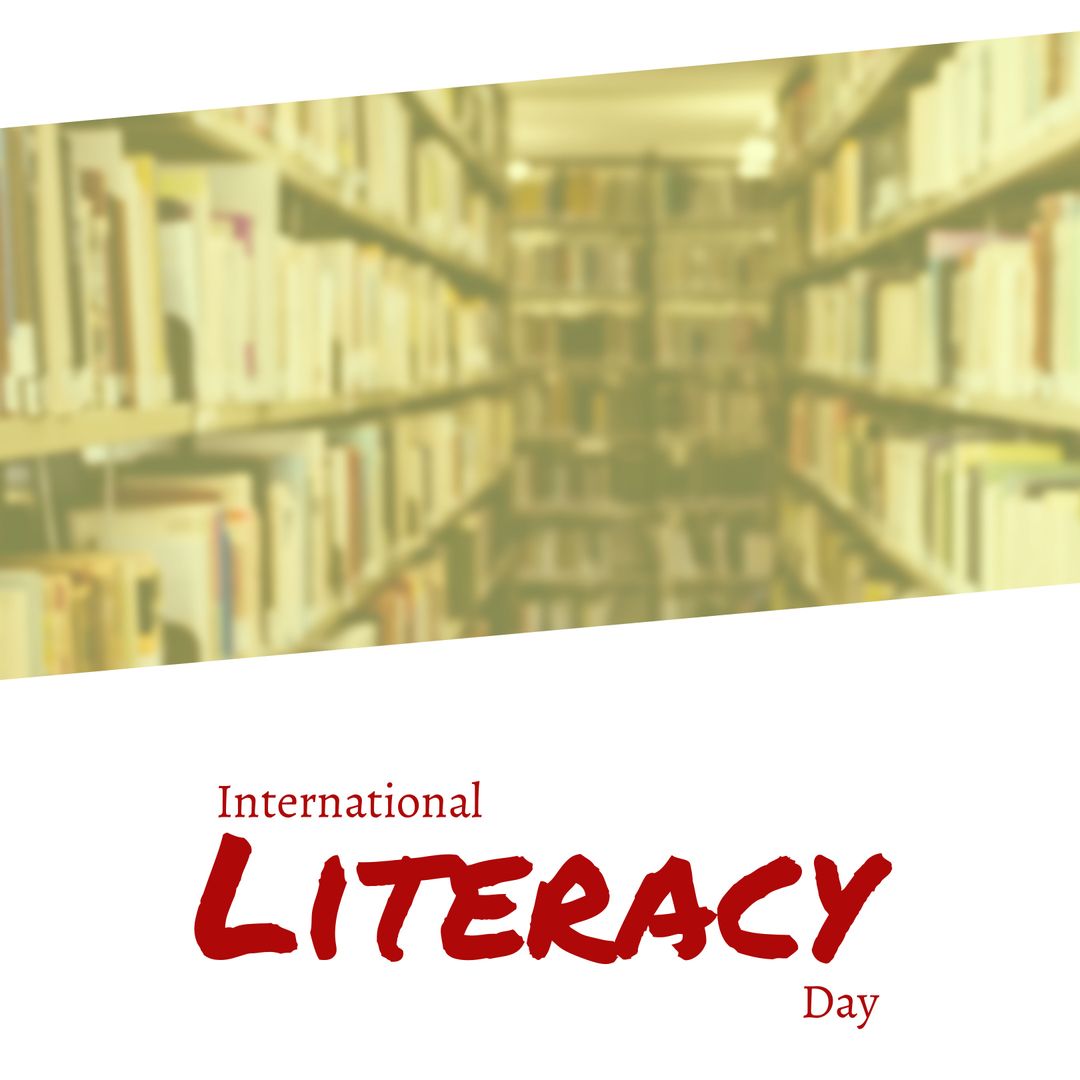 Inspirational International Literacy Day Library Scene