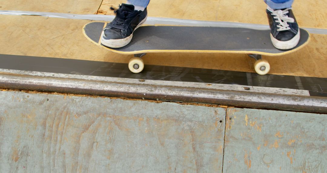 Skateboarder performing jump trick on ramp, close-up - Free Images, Stock Photos and Pictures on Pikwizard.com