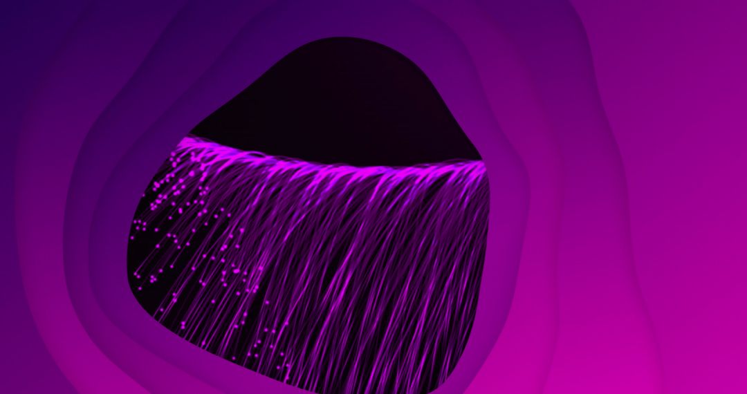 Digital Abstract Shapes with Vibrant Purple Lines