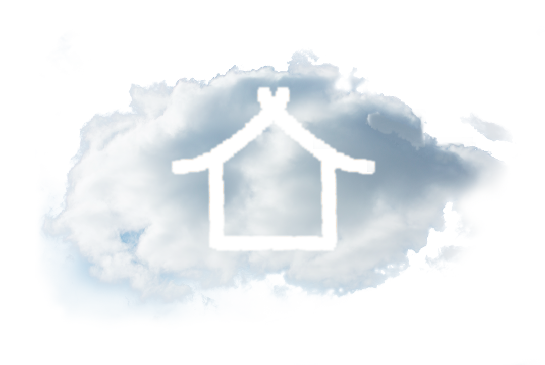 Transparent Cloud House Icon PNG Illustration on Open Sky Background - Download Free Stock Images Pikwizard.com