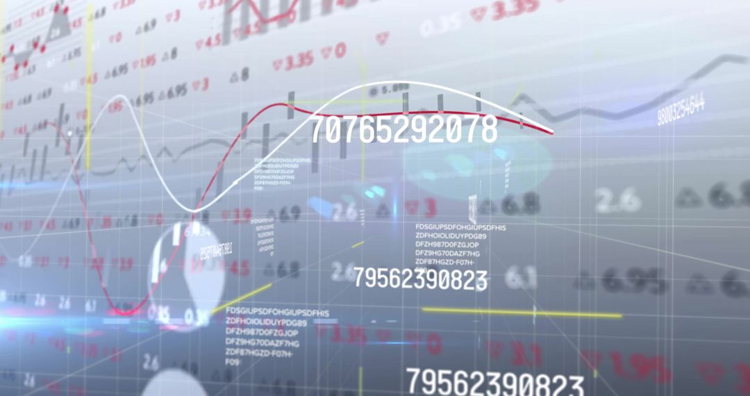 Abstract Digital Financial Data with Moving Light Trails
