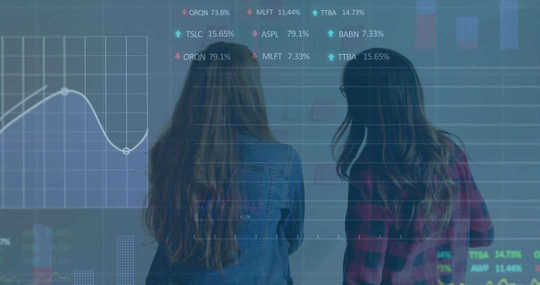 Businesswomen Analyzing Stock Market Data and Trends - Free Images, Stock Photos and Pictures on Pikwizard.com