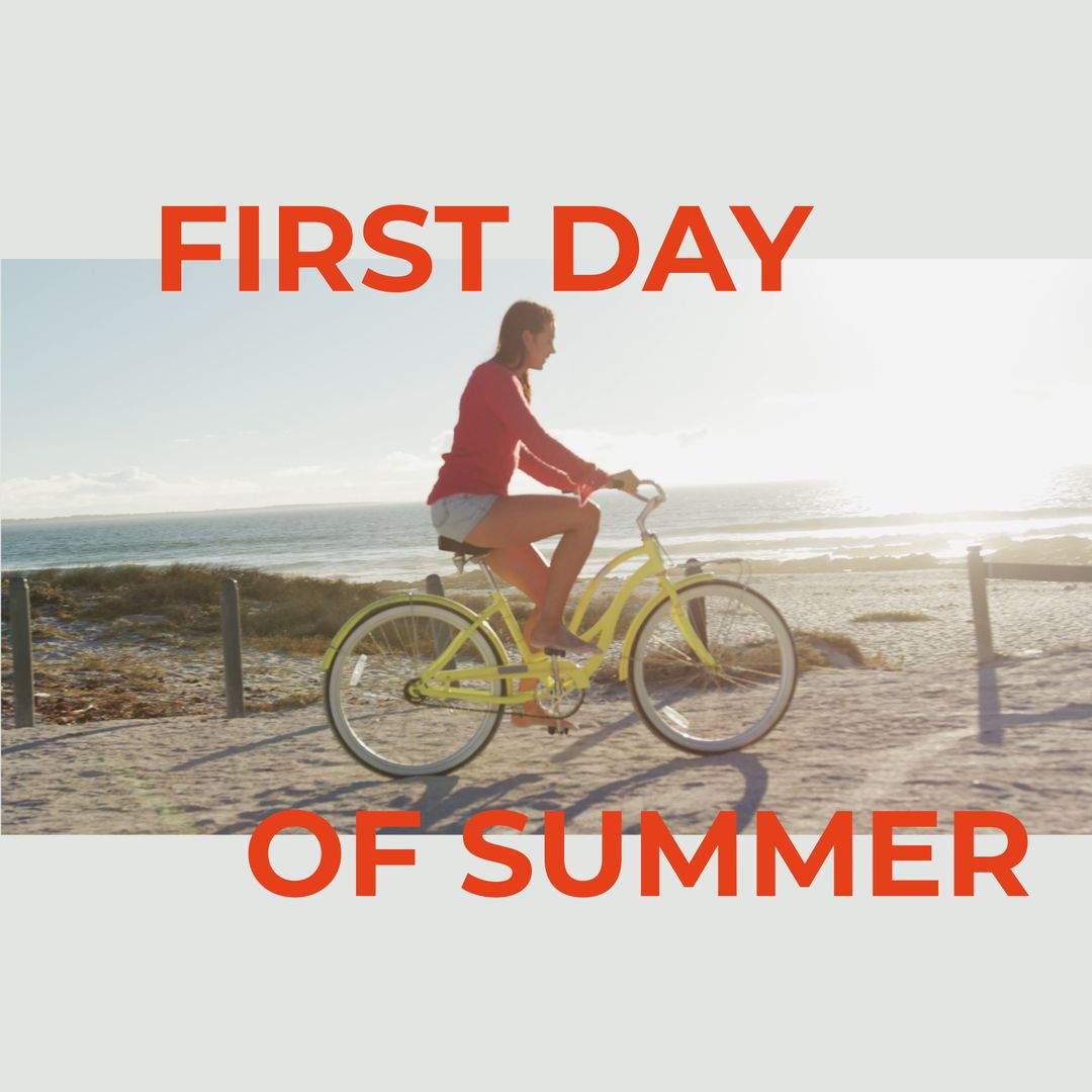 Relaxing Beachside Bike Ride on a Sunny Day