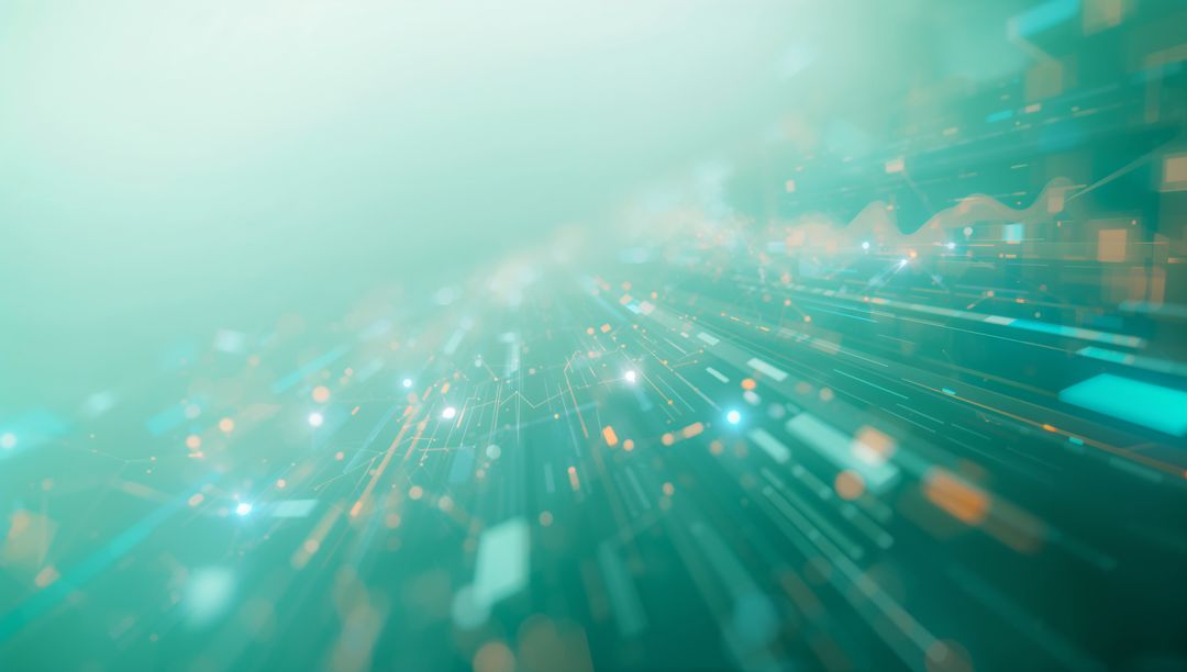 Abstract Digital Network Connections in Futuristic Light