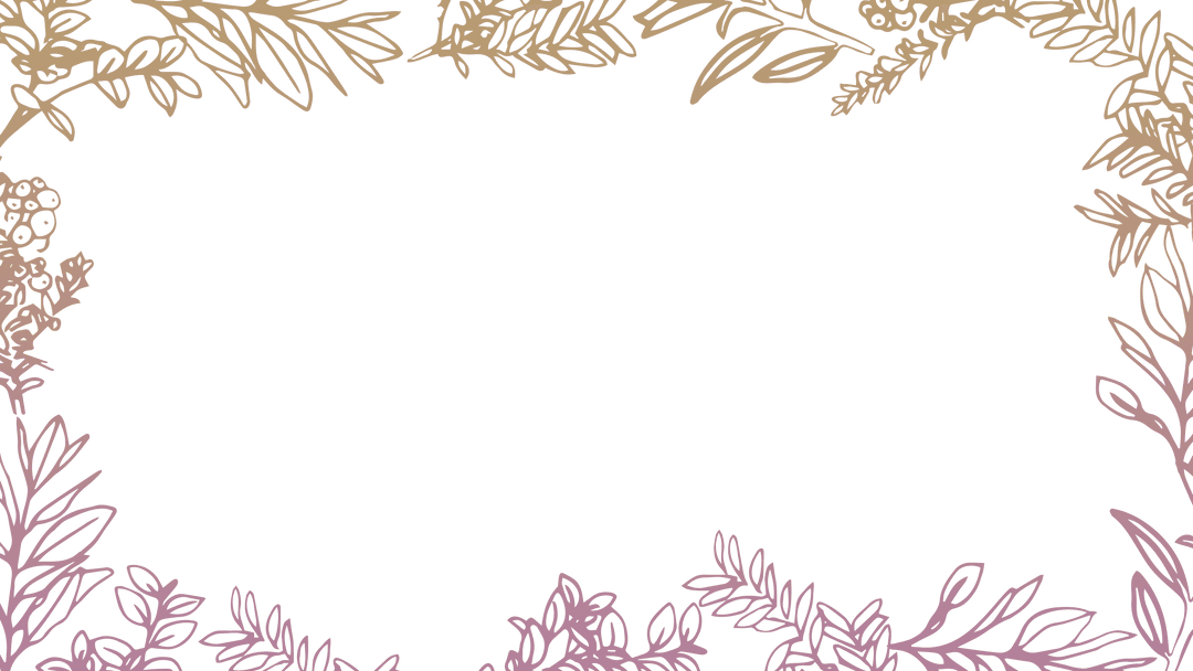 Elegant Floral Pattern Frame on Transparent Background