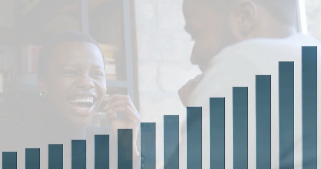 Laughing Business Professionals Discussing Growth and Analytics