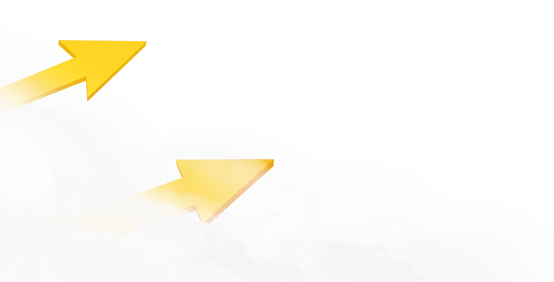 Upward Yellow Arrows in Transparent Fog Illustration
