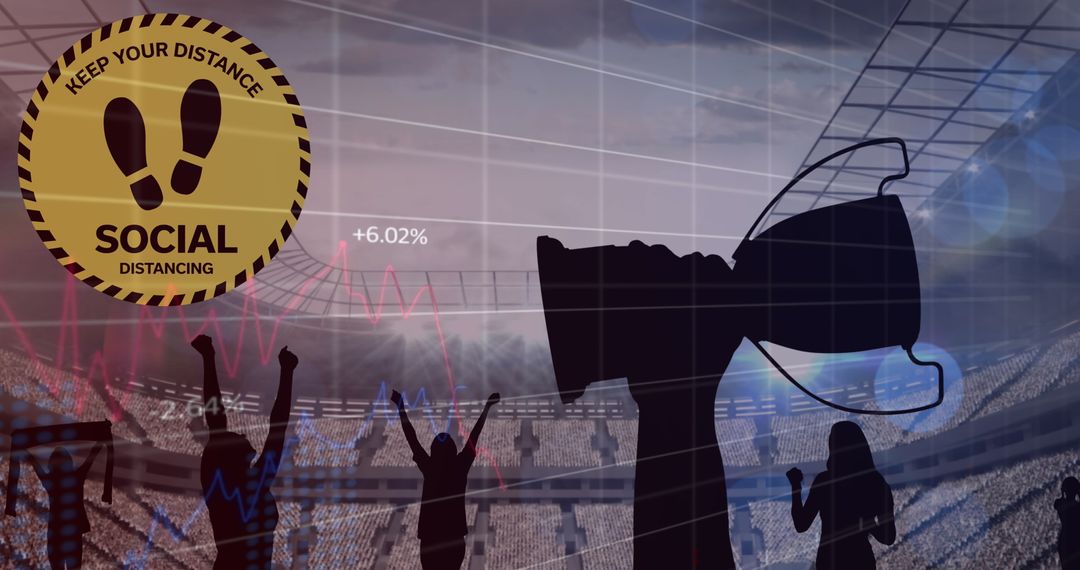 Social Distancing in Sports Stadium: Fan Interaction and Data Visualization