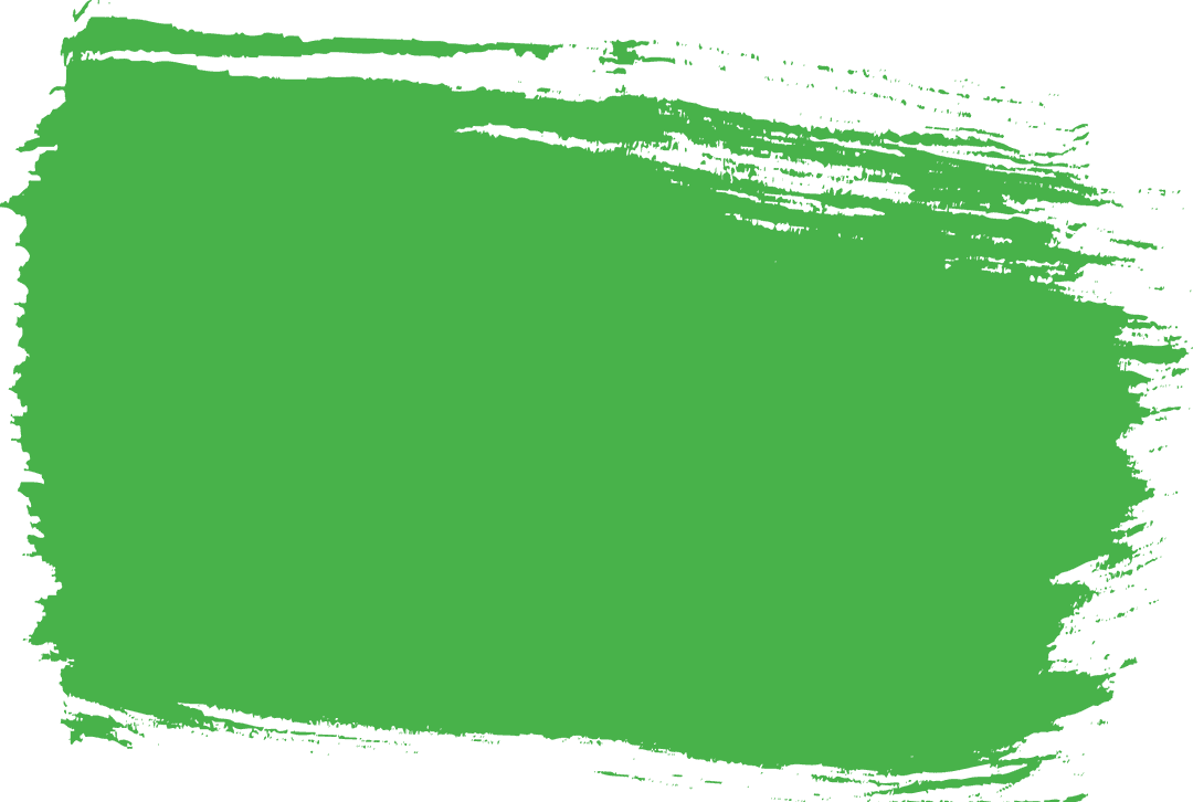 Green Paint Brush Stroke on Transparent Background Abstract Design