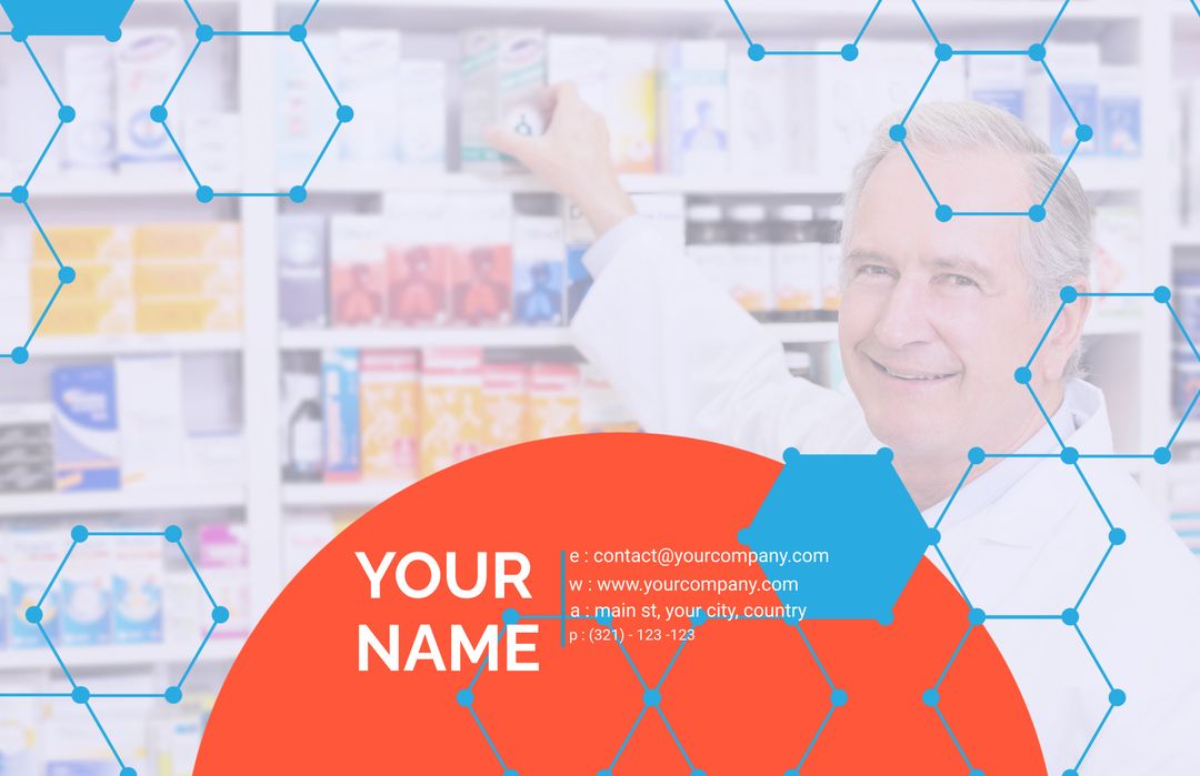 Smiling Pharmacist Assisting Customers in a Pharmacy