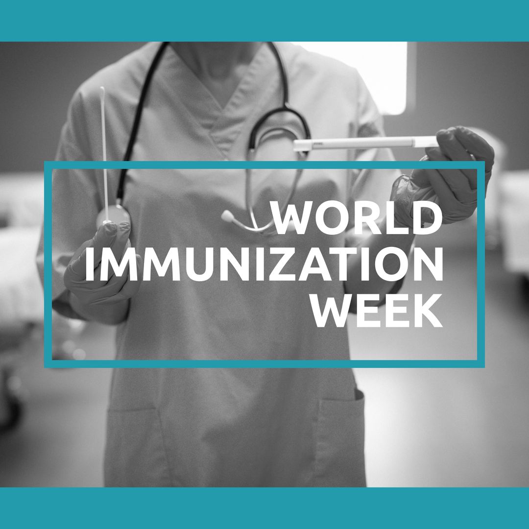 World Immunization Week Healthcare Awareness Concept Design