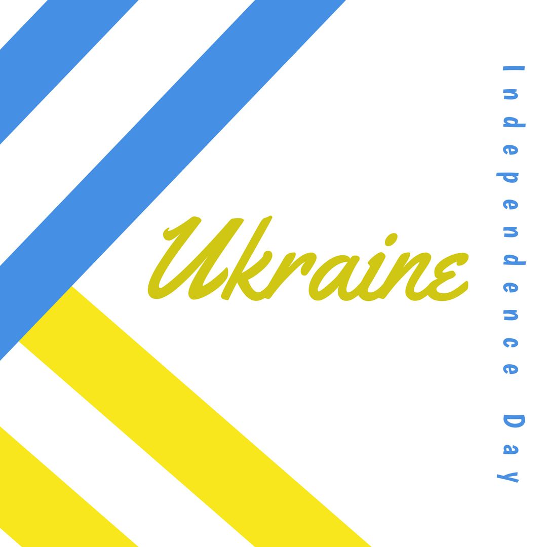 Stylish Ukraine Independence Day Celebration Graphic
