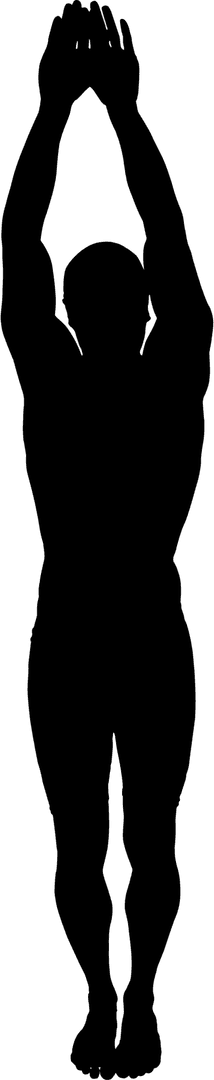 Silhouette of Male Swimmer on Transparent Background for Sport Concepts