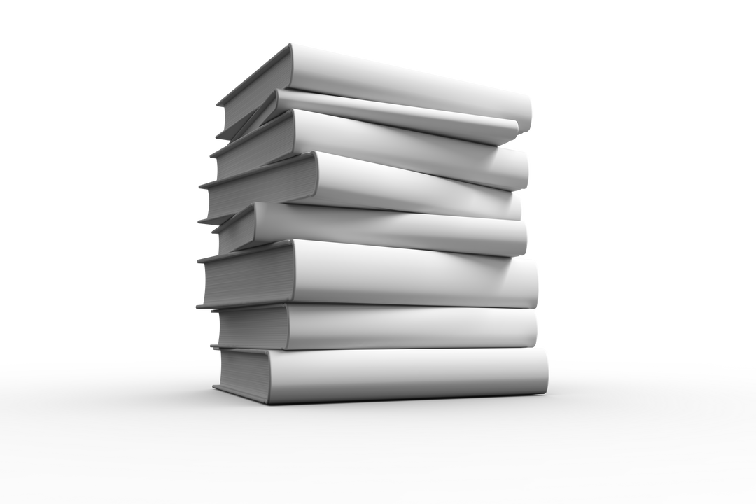 Stack of White Books on Transparent Background for Education Concepts - Download Free Stock Images Pikwizard.com