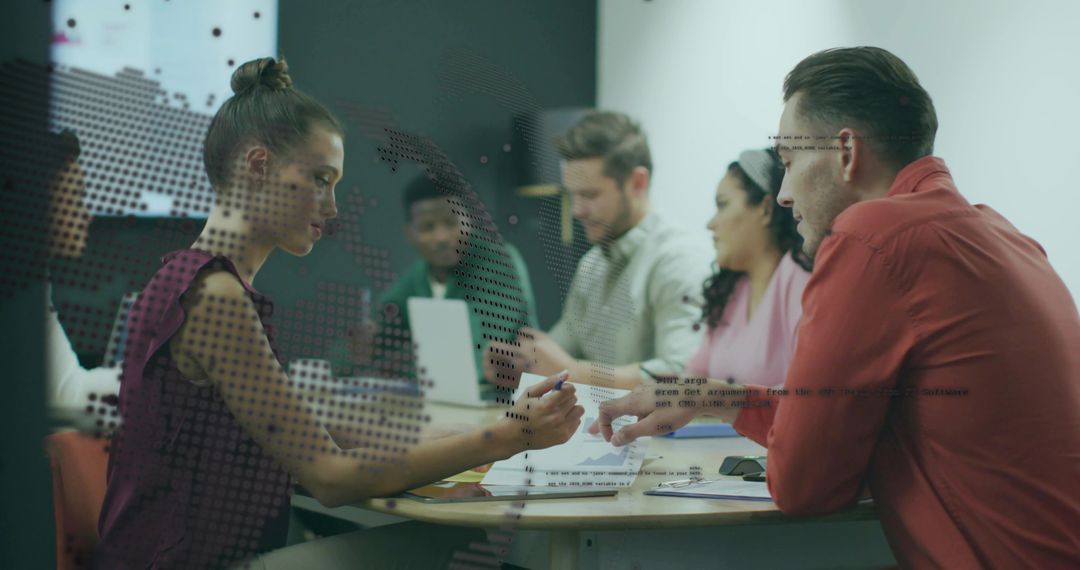Team Collaboration in Modern Conference Room with Focus on Strategy