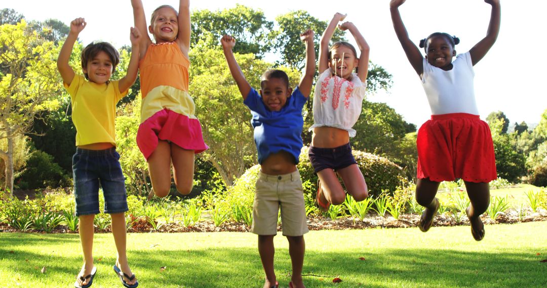 Group of Children Enjoying Outdoor Summer Day - Free Images, Stock Photos and Pictures on Pikwizard.com