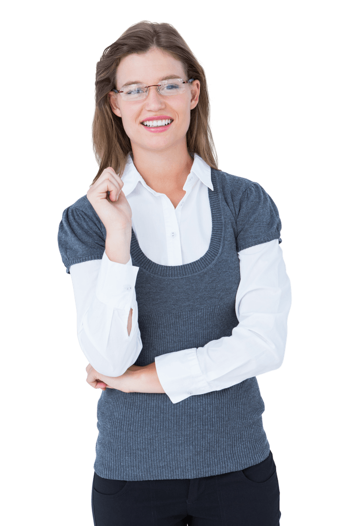 Smiling Professional Woman in Transparent Background