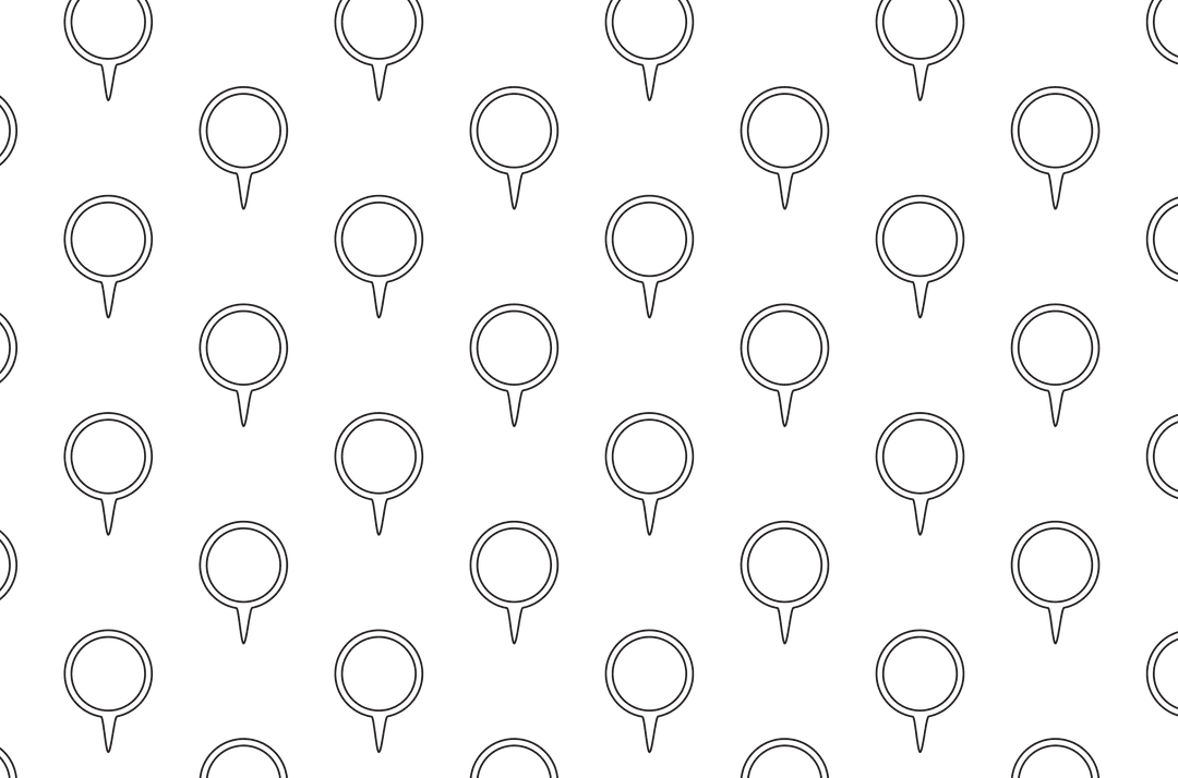 Seamless Black Pattern Circles on Transparent Background