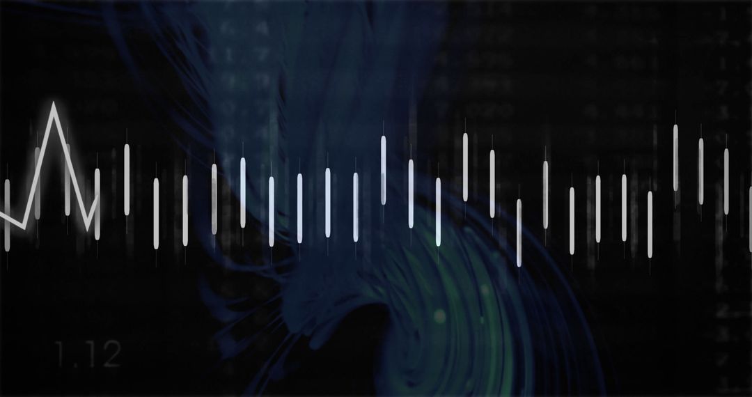 Dynamic Waveform on Digital Interface with Data Code Background