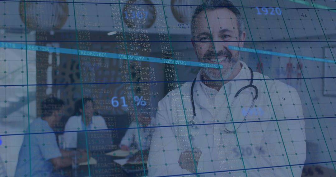 Doctor Sharing Medical Insights in High-Tech Meeting Environment