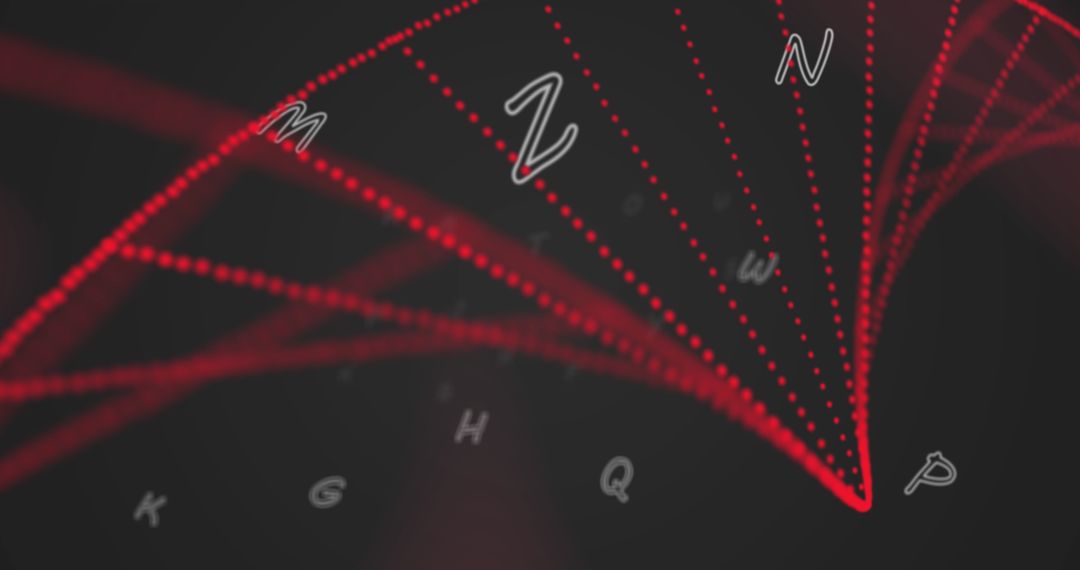 Abstract Digital DNA Helix with Floating Numbers