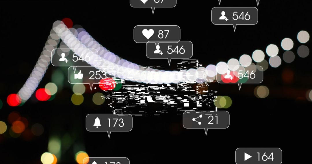 Digital Concepts Imagery With Social Media Overlays