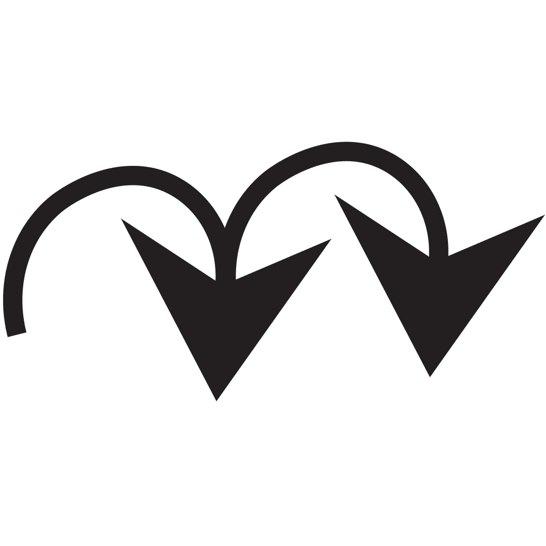 Curved Black Arrows Transparent PNG Illustration