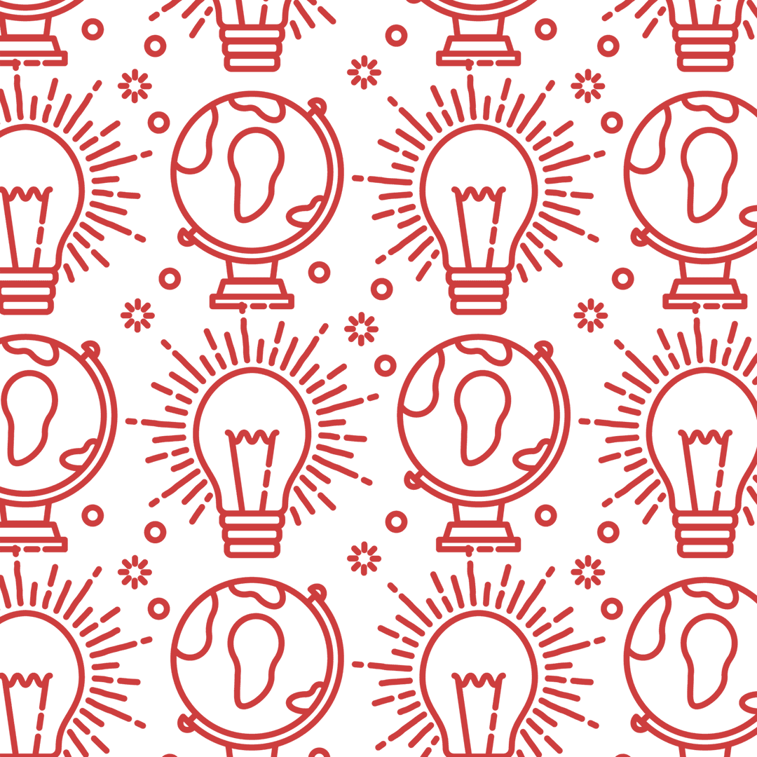 Transparent Vector Pattern of Globes and Light Bulbs
