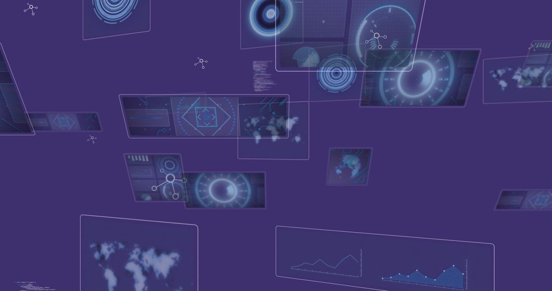 Holographic Global Interface Elements on Modern Abstract Background