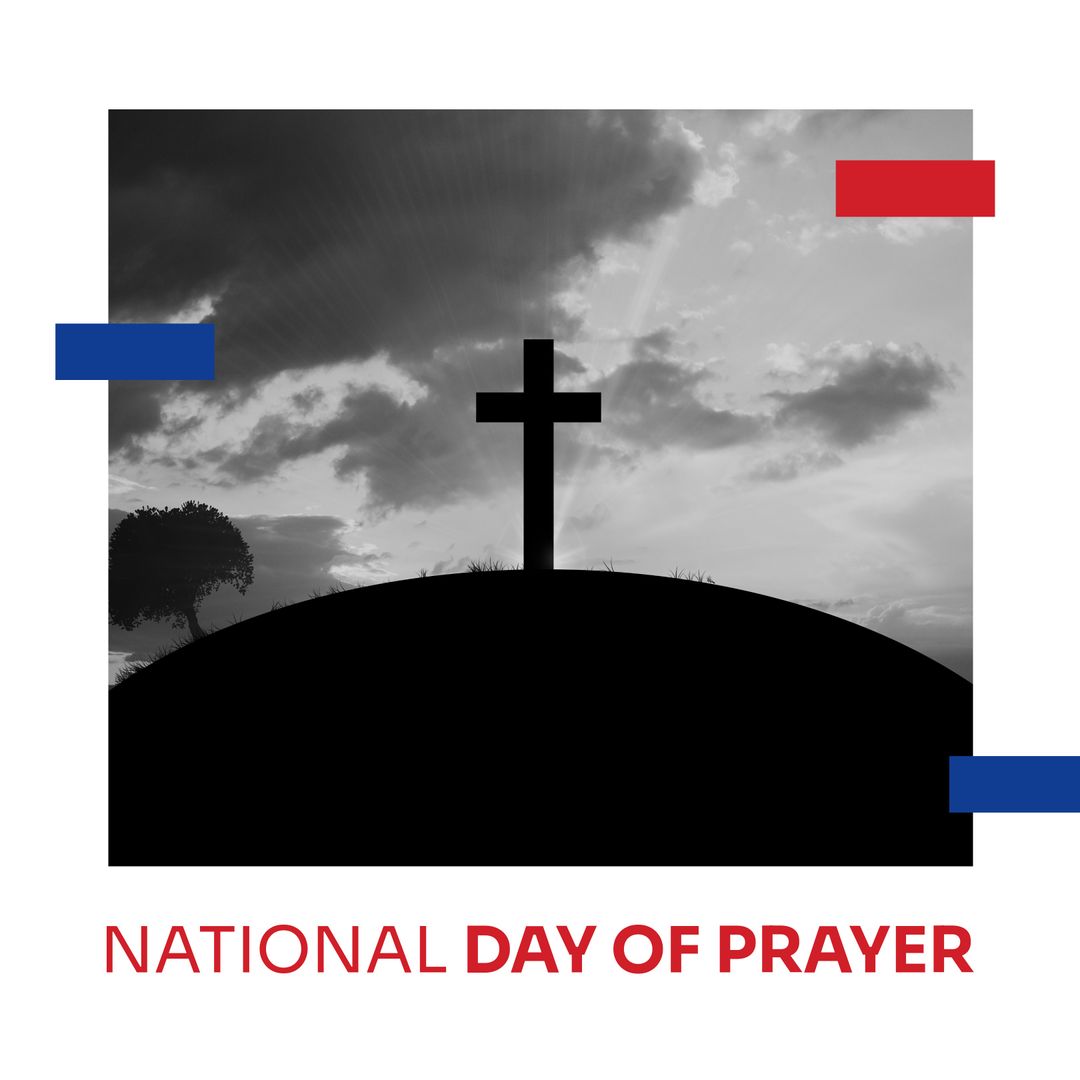 Christian Cross Silhouette for National Day of Prayer
