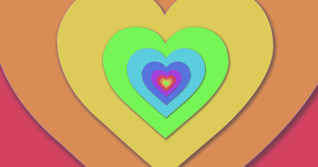 Vibrant Multicolor Hearts Celebrating Diversity and Unity