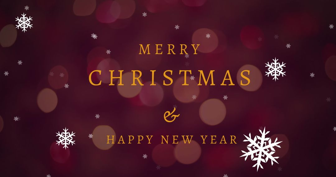 Festive Greeting Card with Snowflakes and Warm Holiday Message