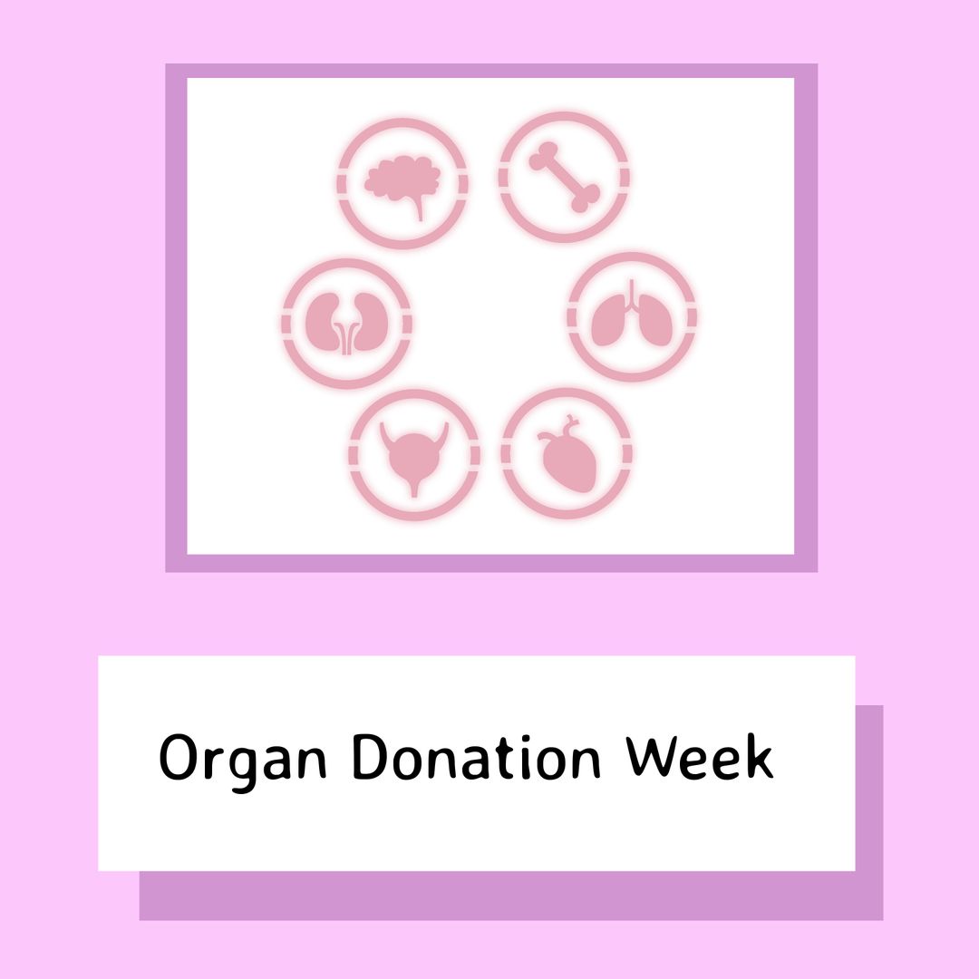 Vector Icons Highlighting Organ Donation Awareness