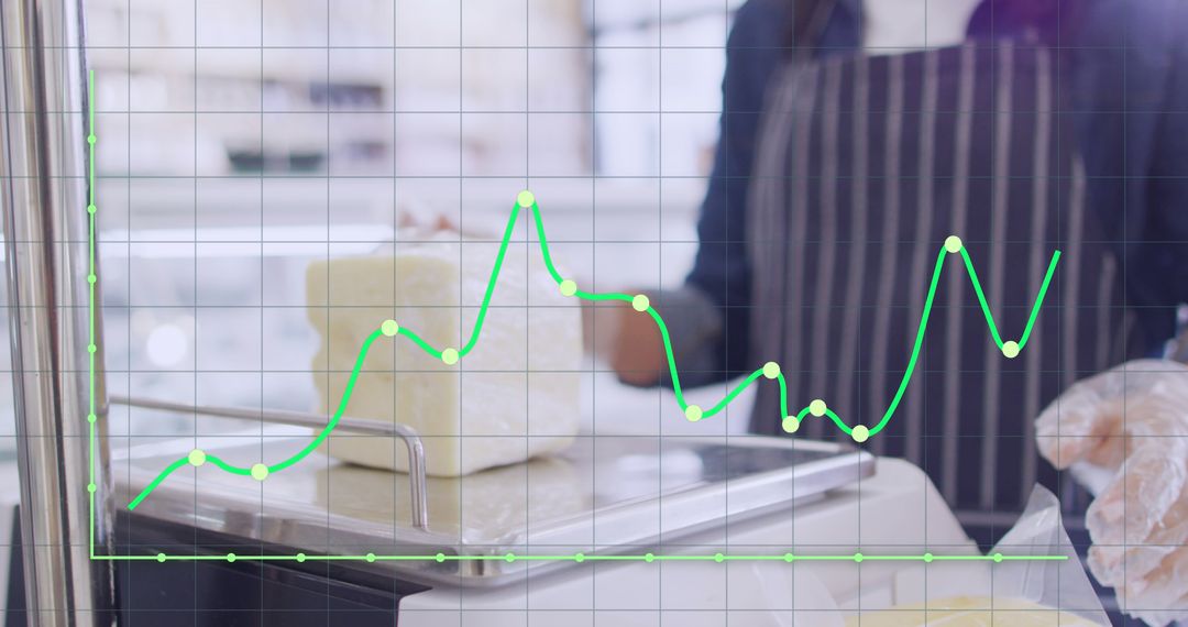 Graph Overlaying Cheese Weight Measurement on Digital Scale in Deli - Free Images, Stock Photos and Pictures on Pikwizard.com