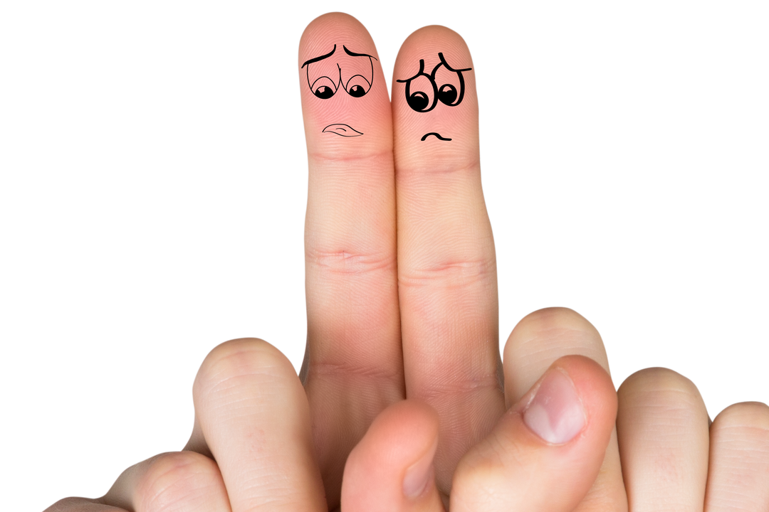 Sad Fingers Characters Isolated Transparent Background Vector - Download Free Stock Images Pikwizard.com