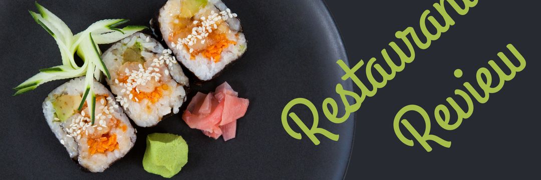 Delicious Sushi with Wasabi and Ginger for Culinary Preview