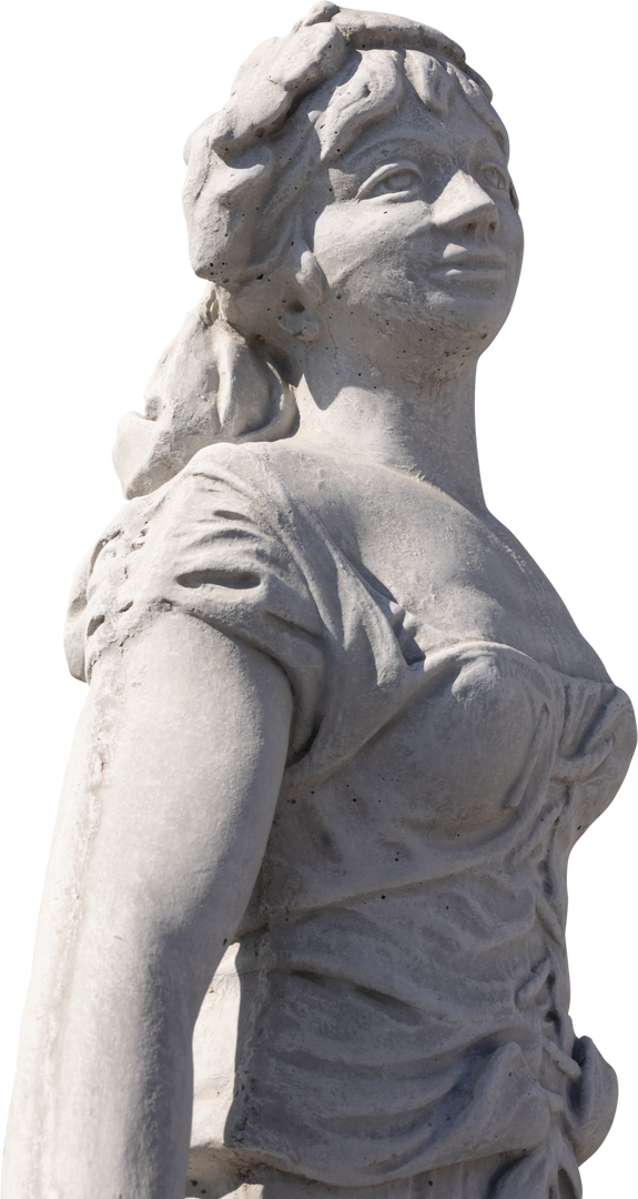 Ancient Classical Weathered Woman Sculpture Isolated for Transparent Use - Download Free Stock Images Pikwizard.com