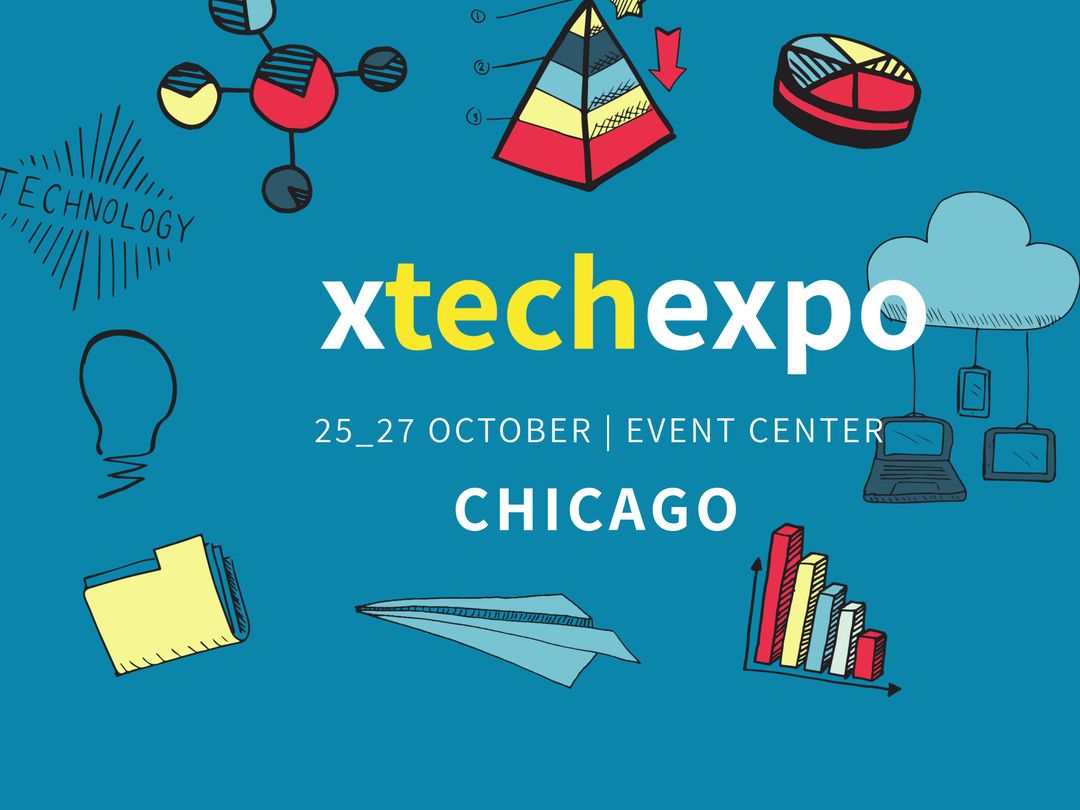 Innovative Tech Expo Announcement with Creative Doodles