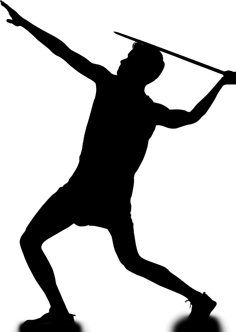 Silhouette Javelin Throw AthleComputerInfok Transparent Background