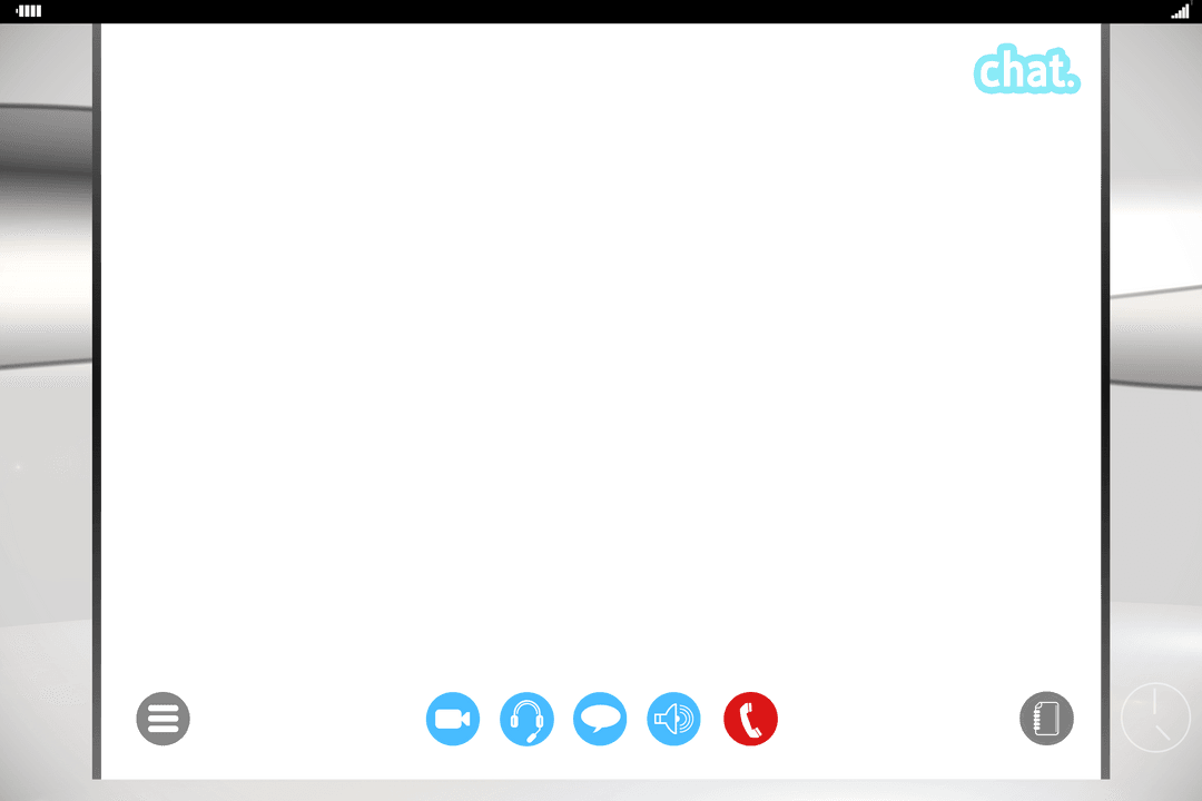 Digital Communication Interface on Transparent Background