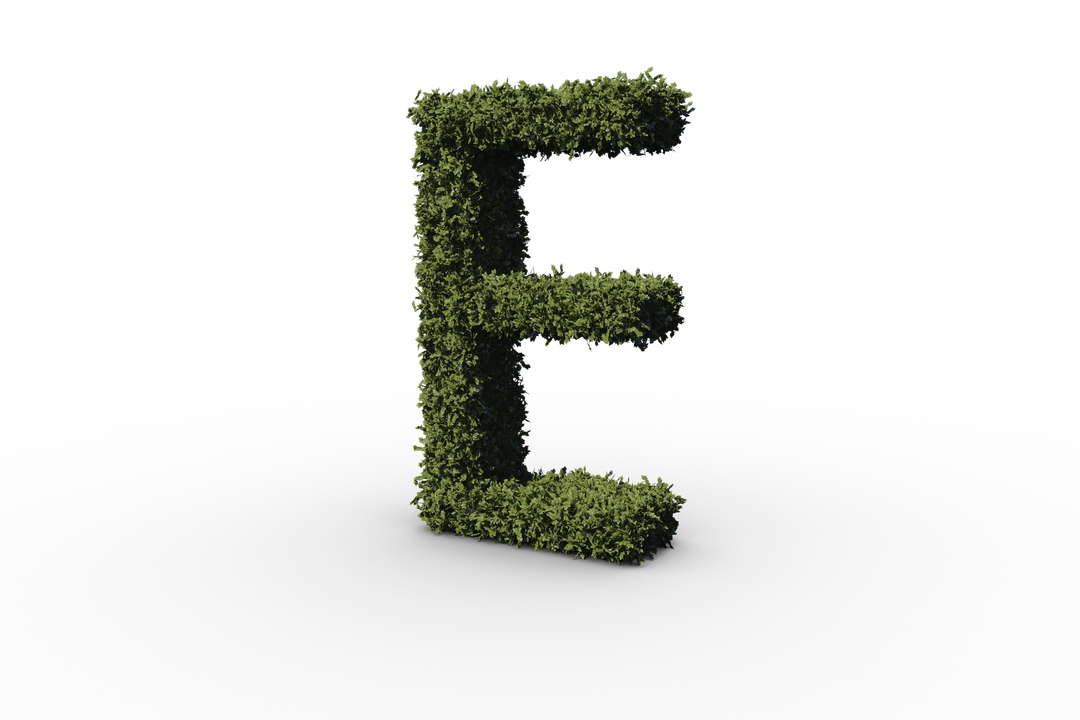 Transparent Letter E Made of Green Leaves - Download Free Stock Images Pikwizard.com