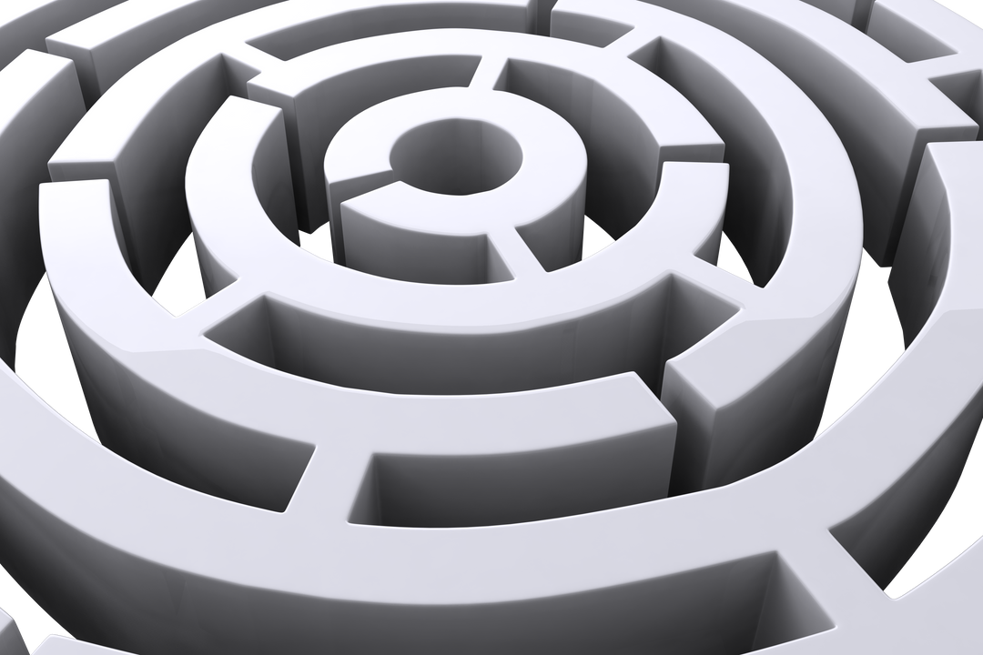 Illustration of White Labyrinth on Transparent Background - Download Free Stock Images Pikwizard.com