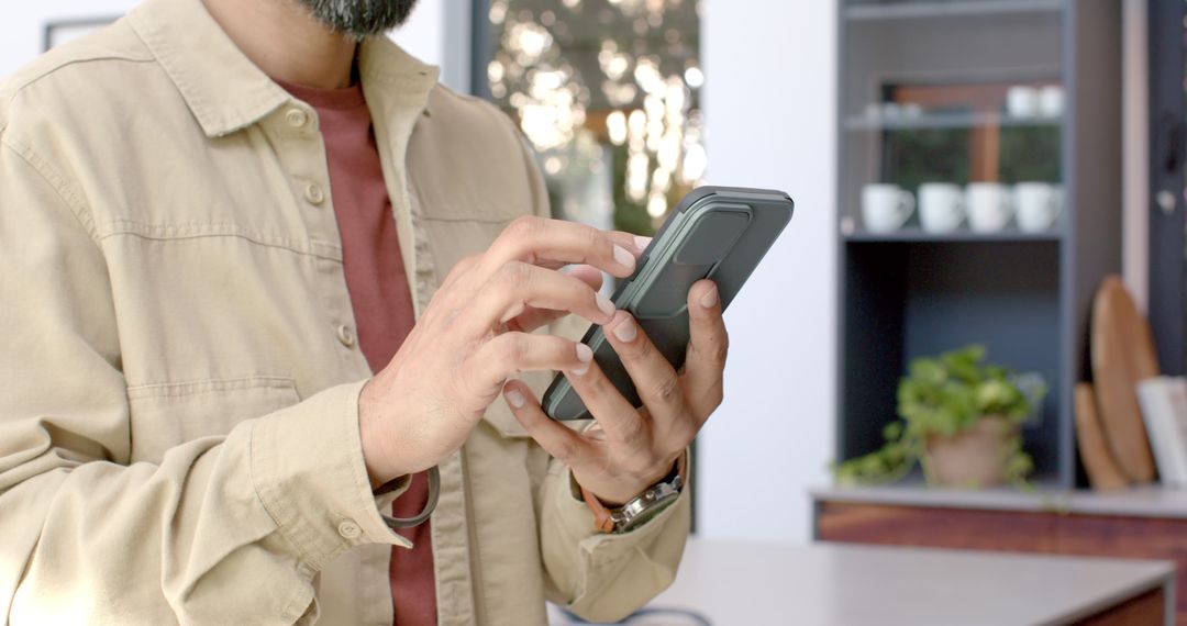 Technology Communication at Home with Smartphone